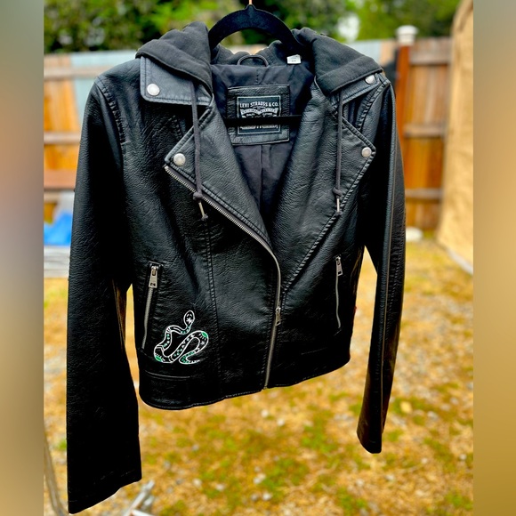 Swift Inspired Hooded Leather Jacket - Picture 3 of 15